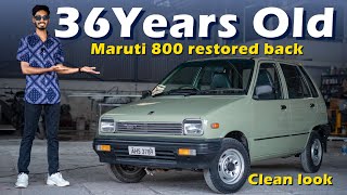 36Years old Maruthi 800 Restored back to Stock | Telugu review | @nanduyadavautomotive