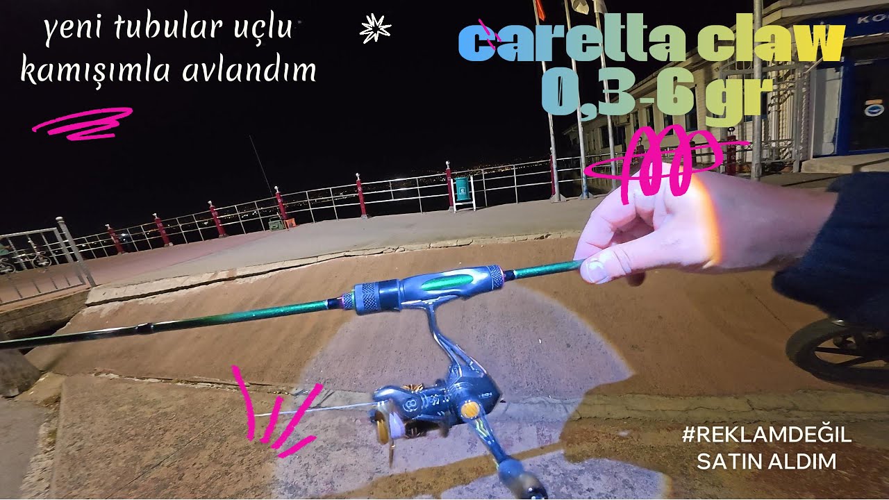 Tubular yeni kamışım Caretta Claw ile ilk deneme av videom #istavrit #carettaishing #balıkavı #lrf