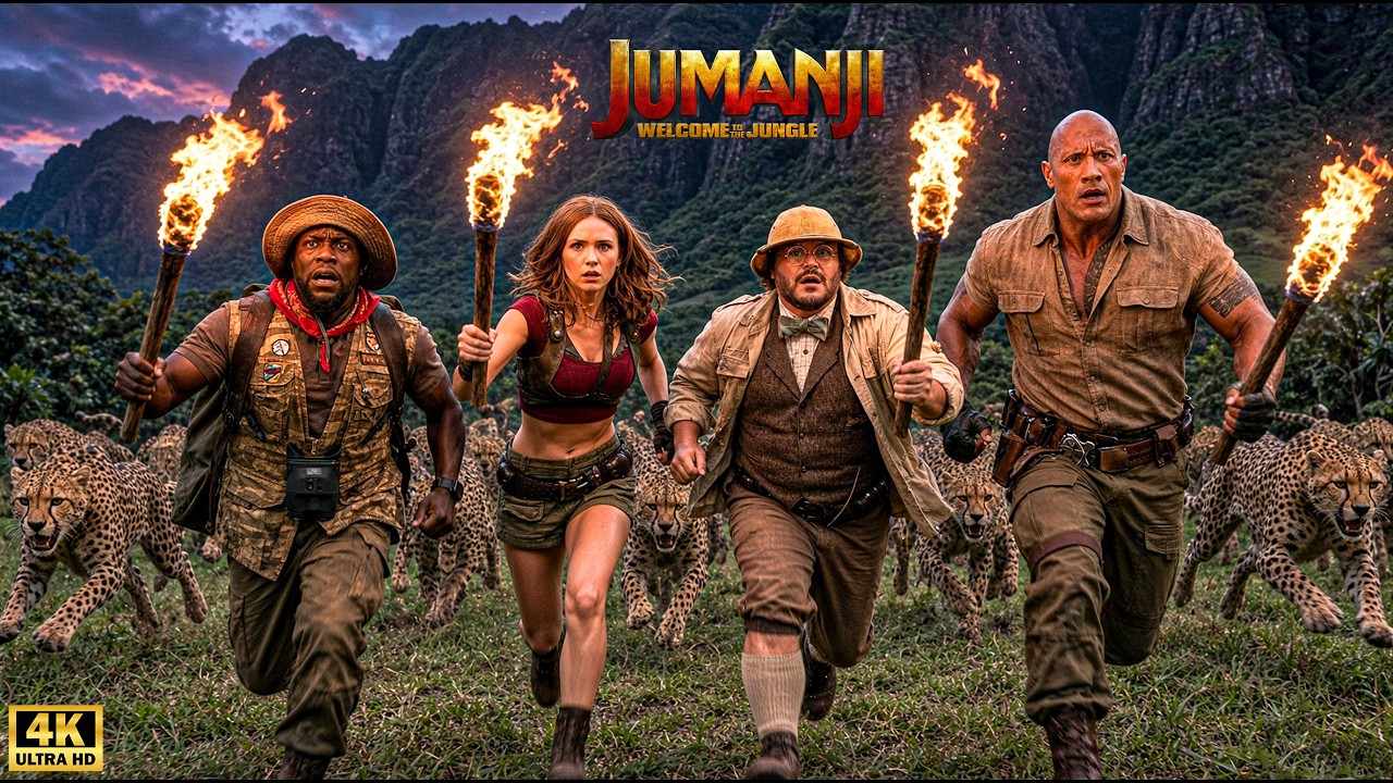 The Rock Running For Survival In The Night! | Jumanji Welcome to the Jungle| Hollywood Hindi Movies