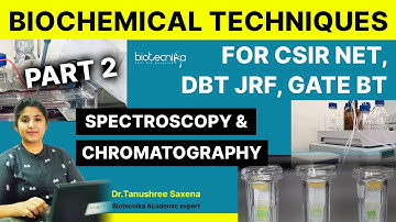 Spectroscopy & Chromatography Lecture PART 2 - Biochemical Techniques For CSIR, DBT , GATE BT Exam