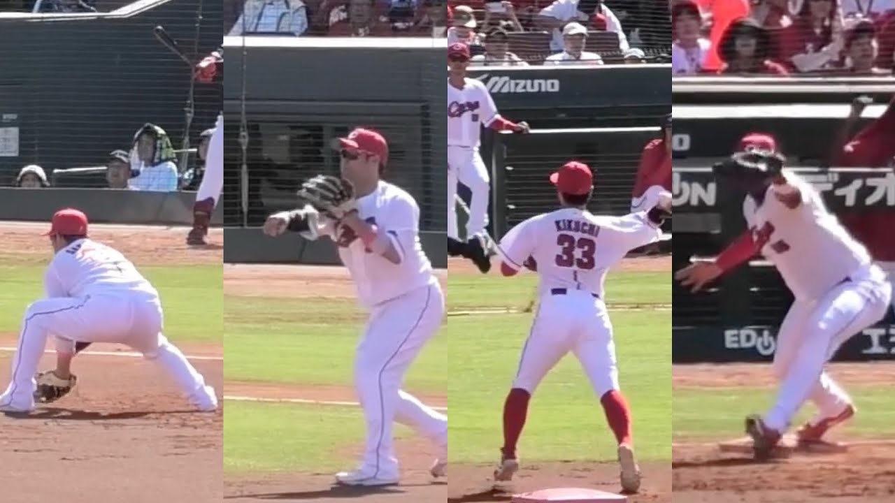 4年ぶりのサード坂倉、無難に5-4-3のゲッツーを決める！広島カープvs