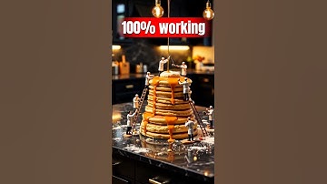 Tiny Chefs, Giant Pancake Feast! 🥞👨‍🍳✨ #Shorts #AIArt #ViralAI #foodartgarnishing