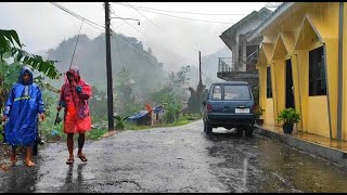 ฝนตกหนักสุดในหมู่บ้านบนภูเขา | หลับไปทันทีพร้อมกับเสียงฝนตกหนัก