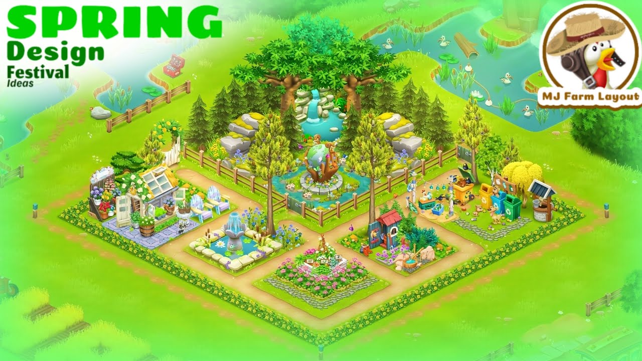 Spring design Festival ideas in Hay Day #hayday - YouTube