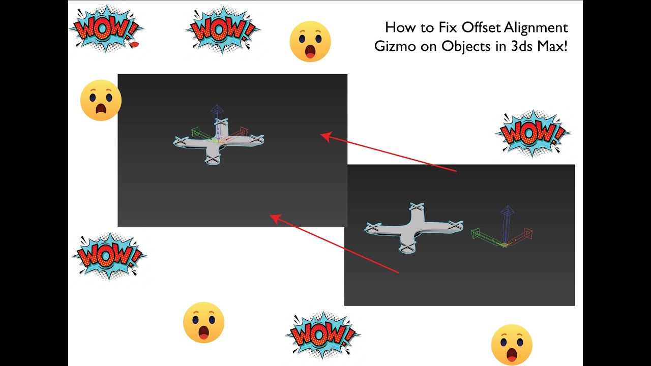 Video 6: How to Fix Alignment Gizmo on Objects in 3ds Max - YouTube