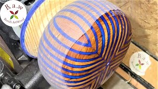 Woodturning : Making a work of art with a geometric assembly😳