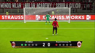 SP football life 2024/ Master league/ Milan vs Antwerp / Champions league / penalty shootout