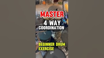 Master 4 Way coordination with this exercise for beginner drummers #shorts