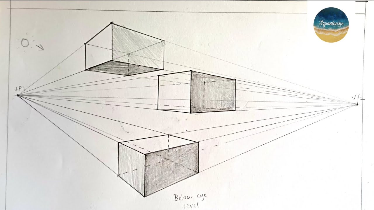 Mastering 2-Point Perspective: Drawing Cubes & Cuboids like a Pro! 🎨