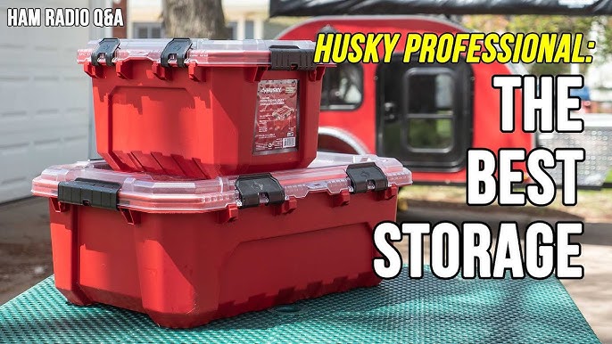 1) Husky 30 gal professional duty waterproof storage container