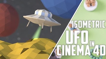 Very easy UFO wallpapers in Cinema4D👽(Modeling 3D scene for beginners)👽Timelapse