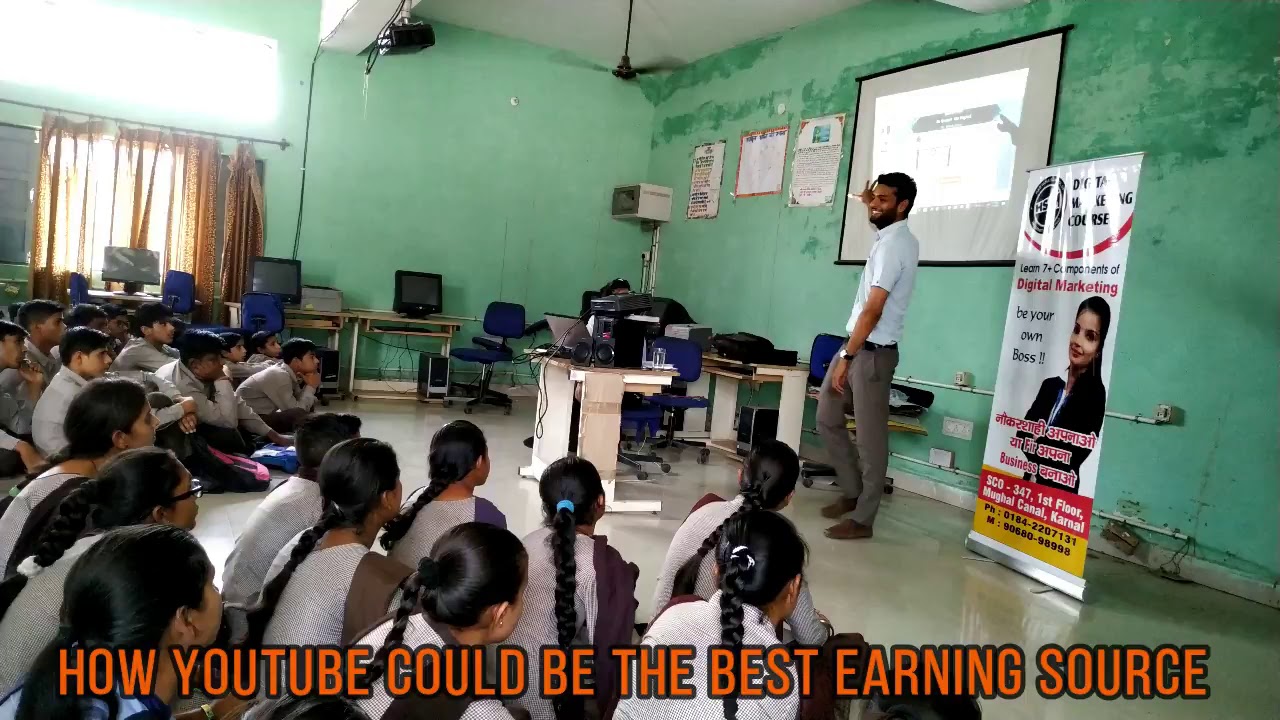 Digital marketing awareness program of HSIM india federation in govt sr  sec  school narukheri