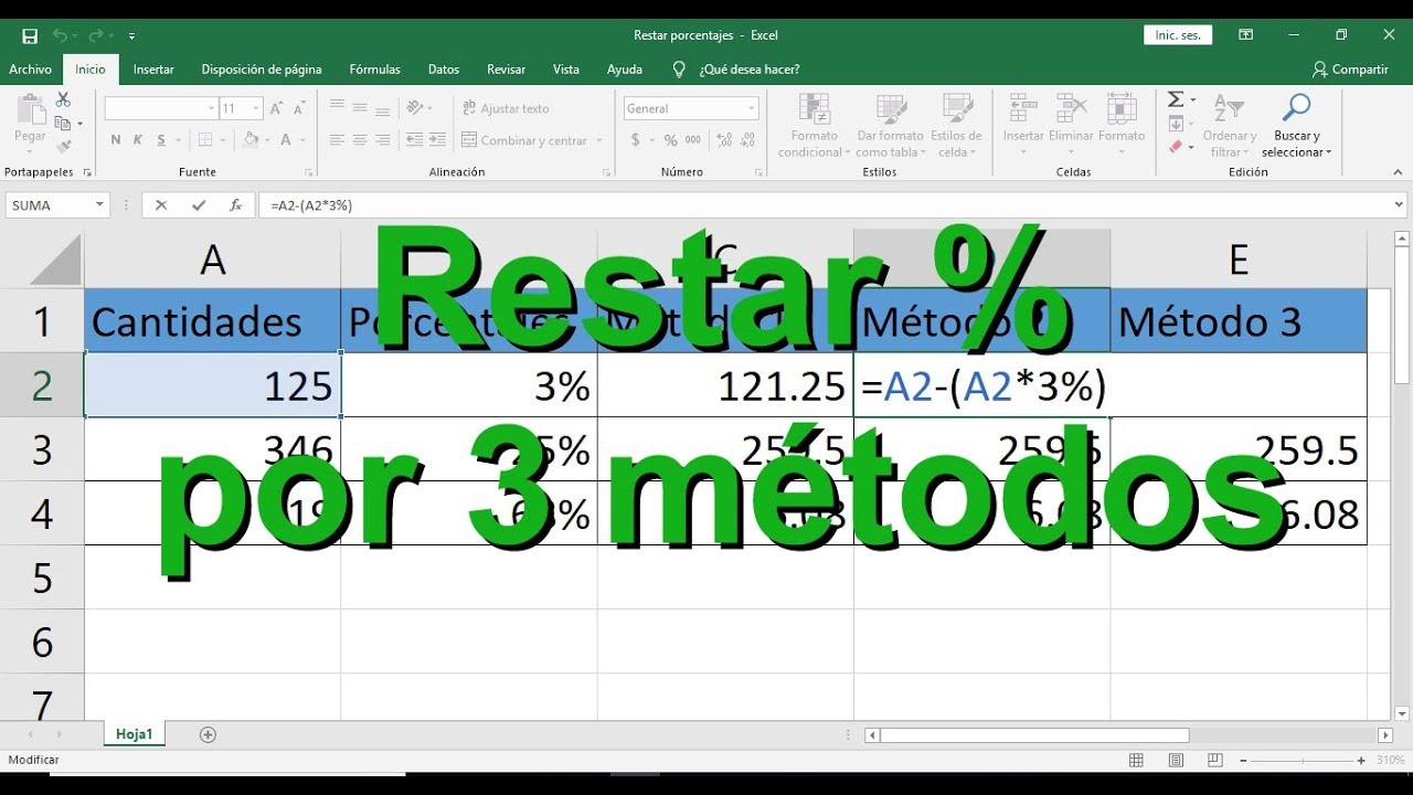 Como hacer el porcentaje de un numero