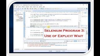 Selenium Program 3: Use of Explicit Wait