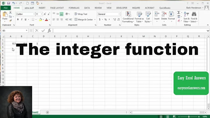 Use the integer function in Excel