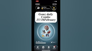 Gemz daily combo today 15/16 February | gemz daily combo card | today Combo gemz coin #shortvideo