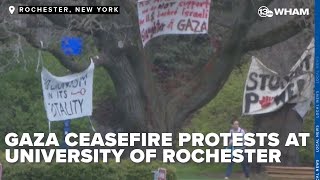 Protests for a cease-fire in Gaza sparking up at the University of Rochester
