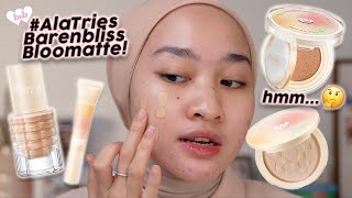 #AlaTries Barenbliss Bloomatte Skin Tint, Cushion, Powder, Concealer !! | Kiara Leswara