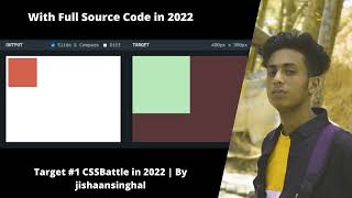Target #1 CSSBattle in 2022 + full source code By jishaansinghal