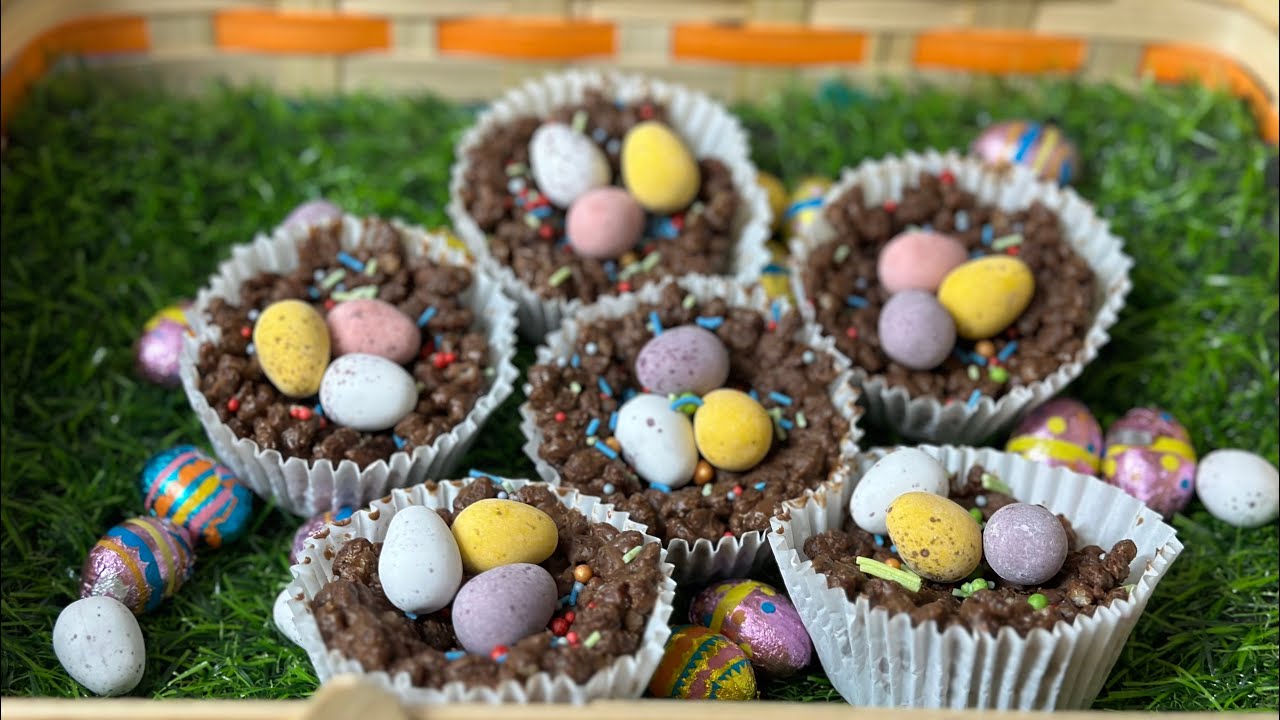 EASTER cereal nest 🪺 treats recipe🍬🐰💕ONLY 3 INGREDIENTS🤩