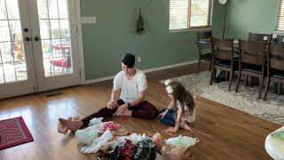 Making a plastic bag ball with Coach T
