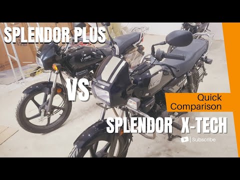 Hero Splendor Xtech vs Splendor Plus Short Comparison - YouTube