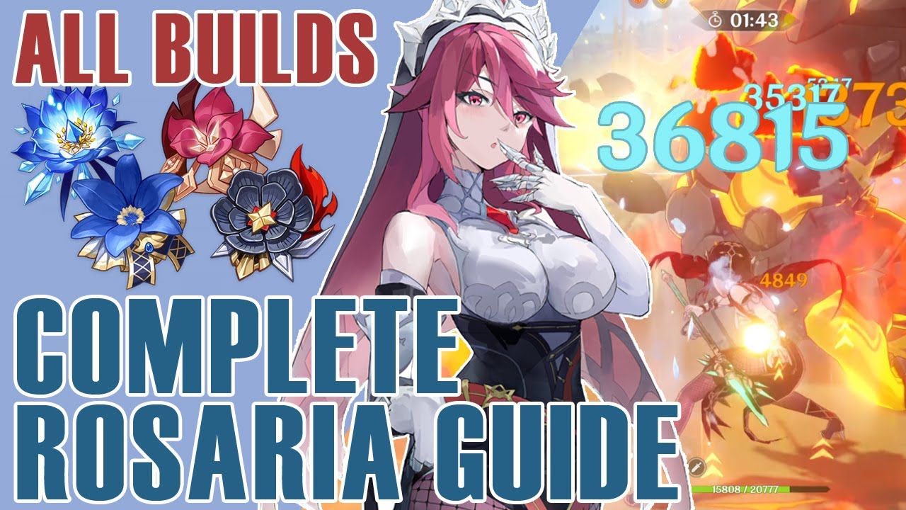 Complete Rosaria Guide Cryo Dps Physical Dps Sub Dps Builds Showcased Genshin Impact Youtube