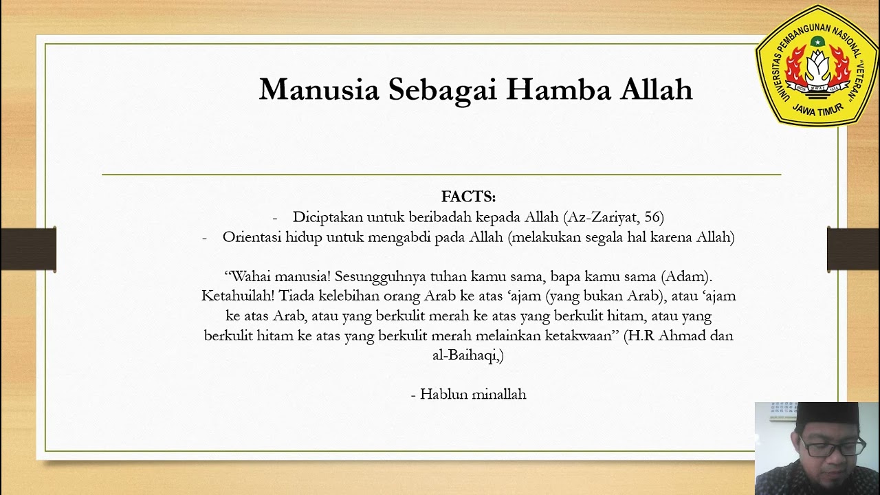 MANUSIA SEBAGAI HAMBA, KHALIFAH, DAN ANGGOTA MASYARAKAT