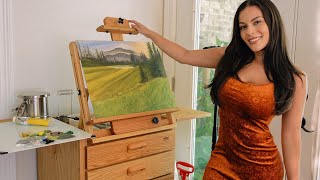ASMR Relax and Oil Paint With Me | Brush Sounds, Soft Speaking, Whispers screenshot 4