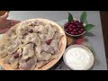 Вареники с вишней - простой , вкусный рецепт !