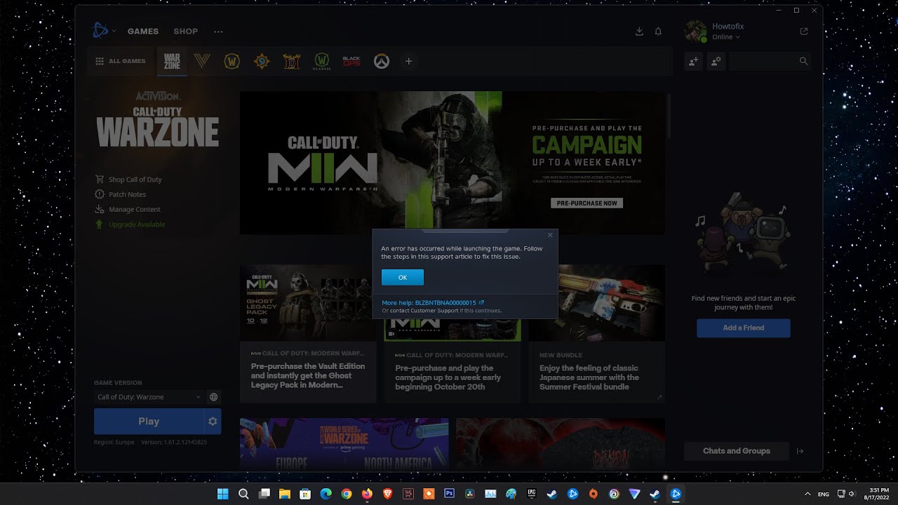 ONSCREEN on X: Live checking out Warzone. Open up the Battle net launcher  under CoD. Look who it is!  / X