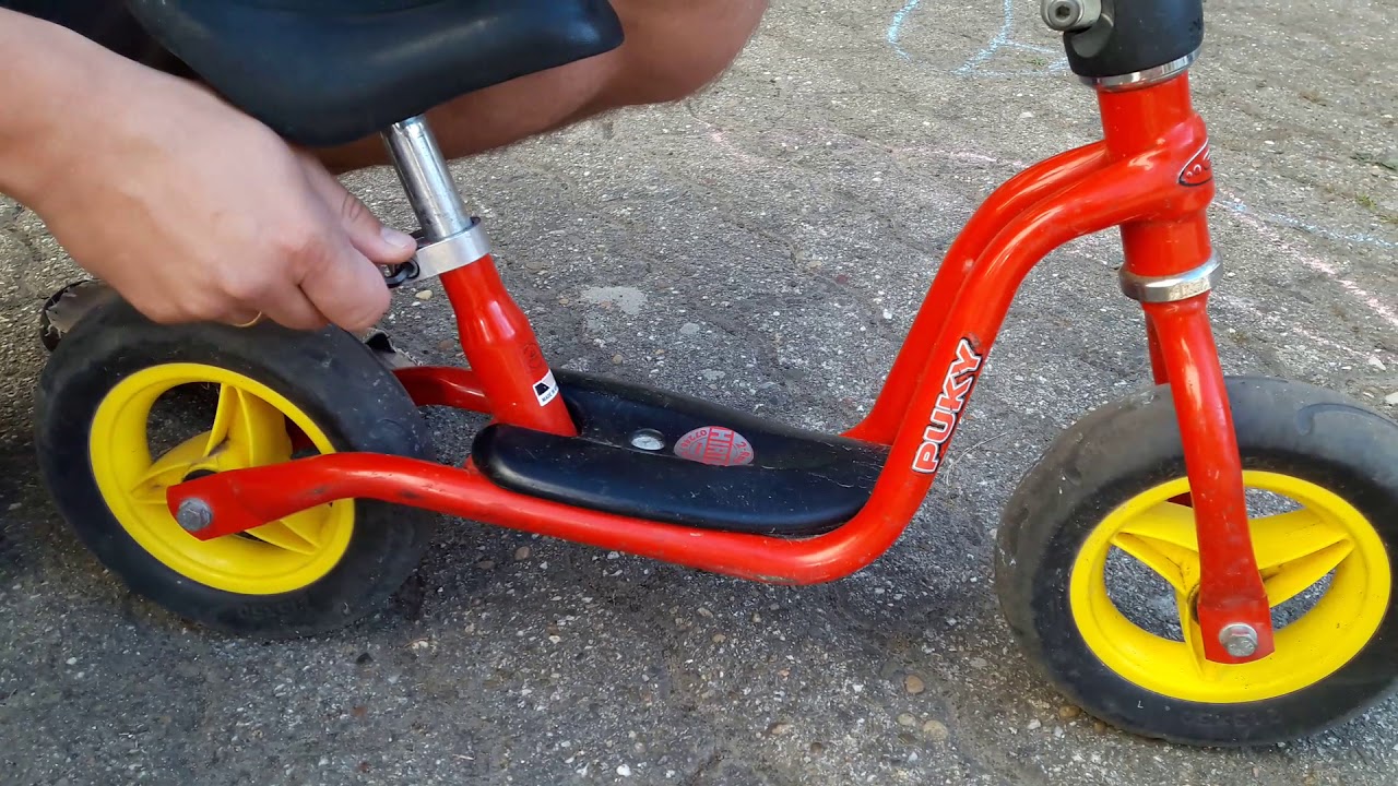 Puky Laufrad Sitz Höhe richtig einstellen - YouTube | Kinderfahrzeuge