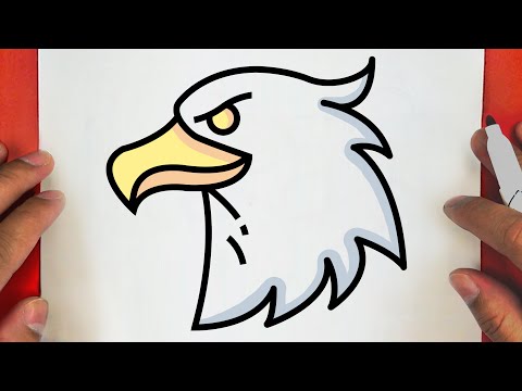 HOW TO DRAW A CUTE EAGLE ,STEP BY STEP, DRAW Cute things