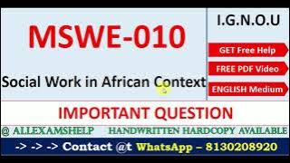 MSWE 010 Most Important Questions With Solutions