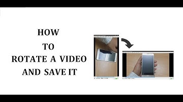 Rotate and save video using VLC media player.