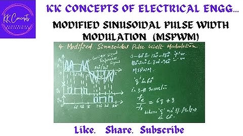 MODIFIED SINUSOIDAL PULSE WIDTH MODULATION (MSPWM) For VOLTAGE CONTROL OF INVERTER|POWER ELECTRONICS