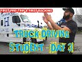 Truck Driving Student Day 3 - First Pre-Trip and First Backing At Truck Stop