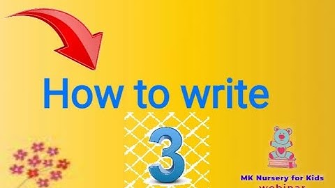 How to write number 3|| learn numbers || learning for kids || learn numbers with activity