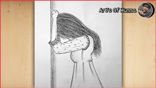 Sad Girl Sketch | Drawing A Broken Girl | Crying Girl Art #Shorts #Sad #Pencilart #Art #Draw #Cry