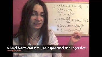 Exponential and Logarithms Exam Question | A Level Maths (Statistics 1 Module)