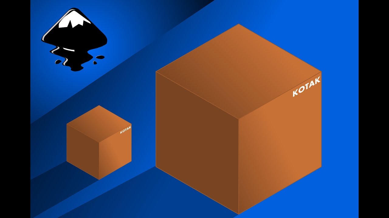 Inkscape Tutorials : How to Create a 3d Box vector in Inkscape - YouTube