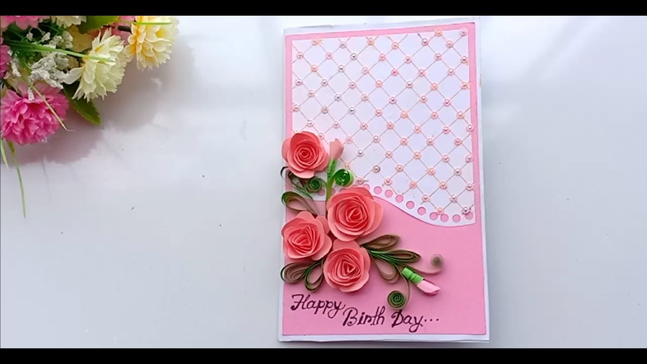 Beautiful Handmade Birthday card//Birthday card idea. - YouTube