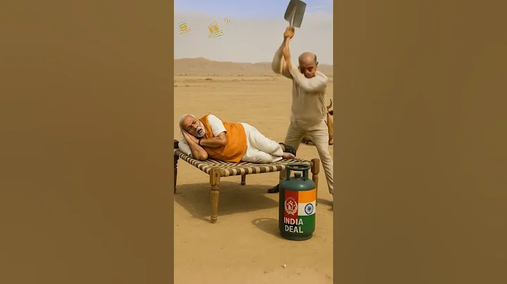 Trump and Modi in Controversial Tariff Gesture | Political Symbolism Explained #politicalhumor#funny