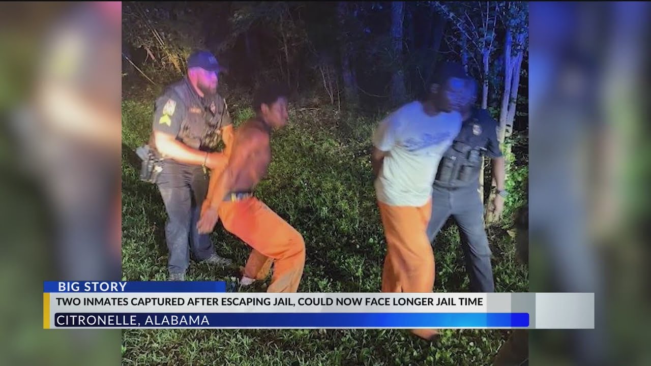 2 Citronelle inmates escaped from jail and were recaptured, now face up to 10 years
