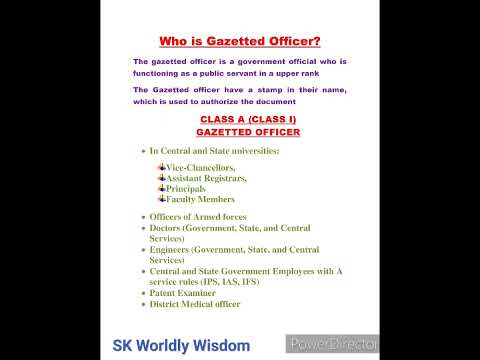 Gazetted Officer Rank