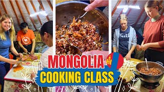 WE ATE WHAT IN MONGOLIA !?! 😳🇲🇳 Amazing Mongolian Cooking Class Ulaanbaater | 197 Countries, 3 Kids