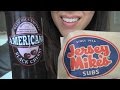 SassEsnacks ASMR Mukbang: Eating Jersey Mike's Sandwich | Crunchy Potato Chips | Stranger Things TV