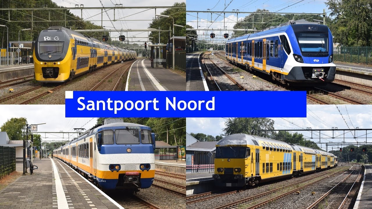 Treinen op station Santpoort Noord