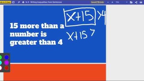 IN 4 - Writing Inequalities from Sentences