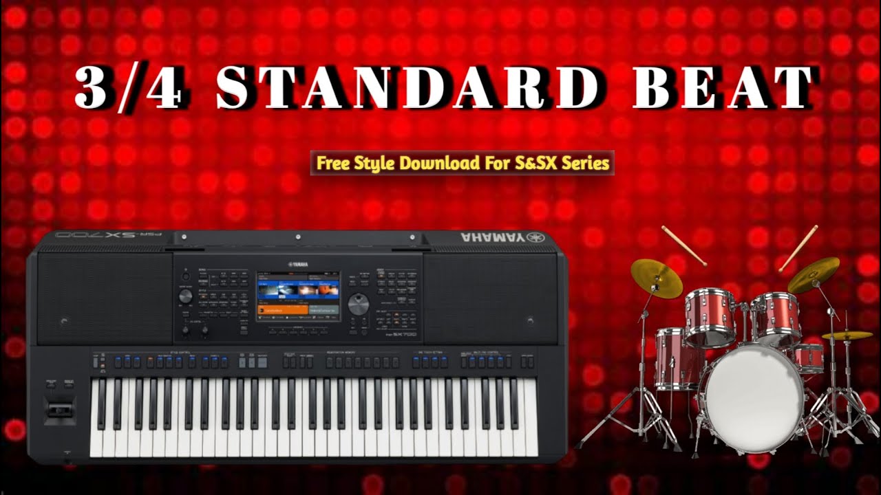 3/4 Standard Beat || Free Style Download || S&SX Series || tamil || Christian Song || Yamaha